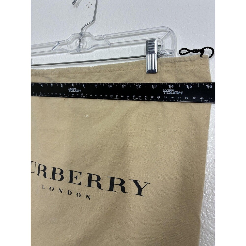 Burberry Dust Bag Womens One Size Beige Canvas Logo Drawstring Storage Pouch - Picture 9 of 14